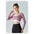 Women Faux Two Piece Sports Top with Chest Pad Semi Fixed Short Slim Fit Slimming Yoga Jacket Breathable Workout Clothes