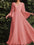 Plus Size V Neck Dress Cocktail Dress Solid Color