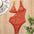 One-Piece Solid Color Triangle Cup Sexy Swimsuit Bikini Women Swimsuit