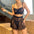 Lace See Through Short Skirt Body Shaping Chest Sexy Suspenders Underwear Three Piece Suit