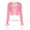 Hollowed out Short T shirt Fall Women Clothing Solid Color Plush Stitching Long Sleeve Top