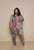 Plus Size Popular Loose Casual Print Loose Short Sleeve Pajamas Two Pieces