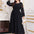 Plus Size High Waist Black Polka Dot Elastic Waist Printing Dress Women