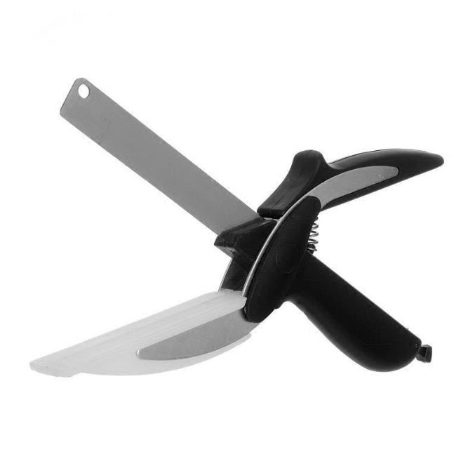 Kitchen Gadget Scissors 2-in-1 Functional Smart Chopping Knife Food Scissors Vegetable Scissors A Good Helper In The Kitchen