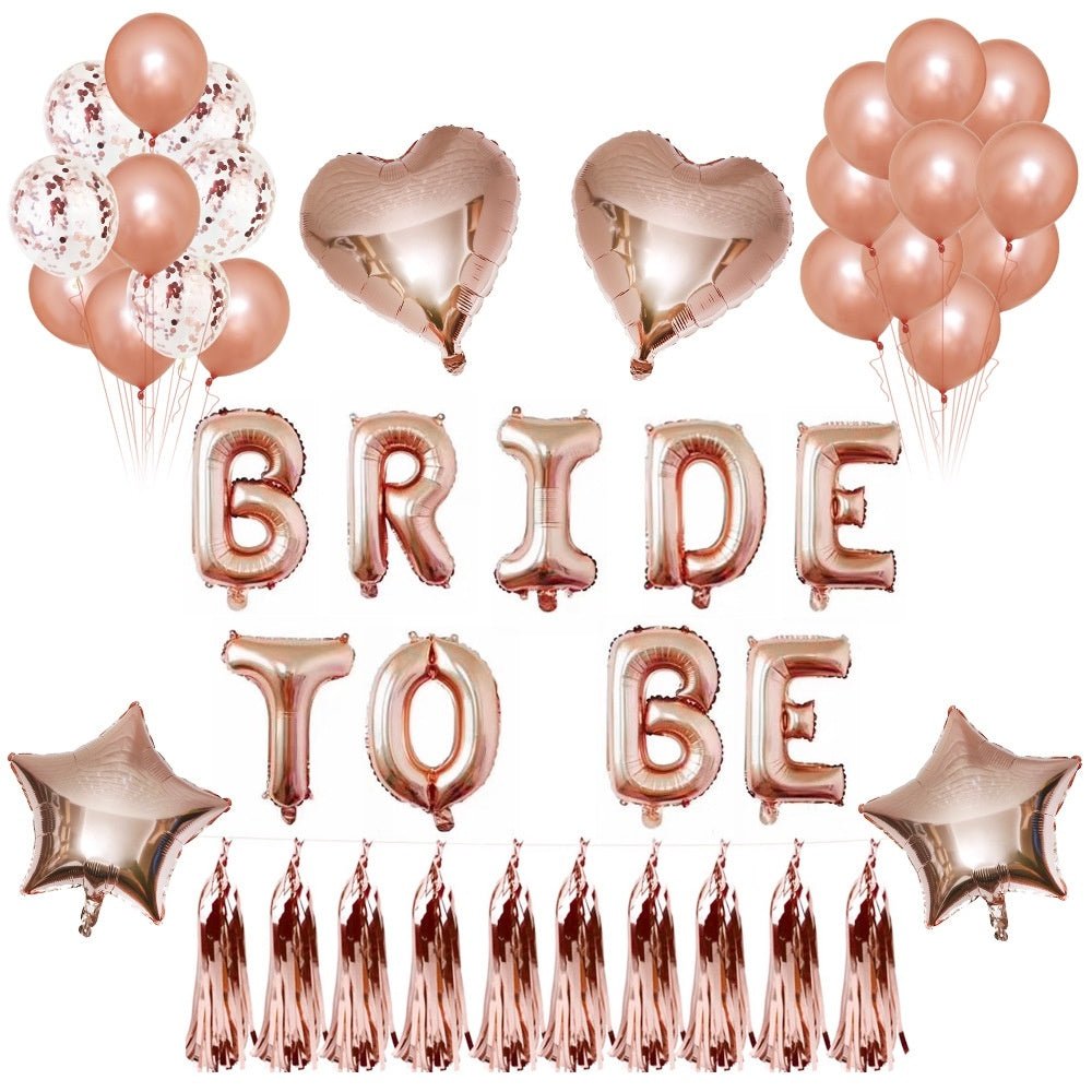 1 SET Bride to be Letter Foil Balloon Wedding Decoration Baby Shower Valentine's Party Bride alphabet Balaos Decor Supplies Moorescarts