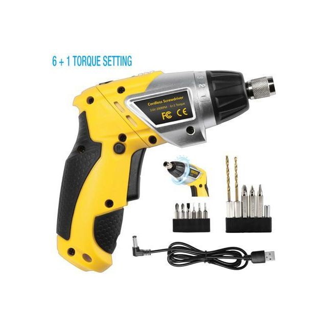 3.6V Electric Cordless Screwdriver Household Battery Drill Driver Rechargeable Moorescarts