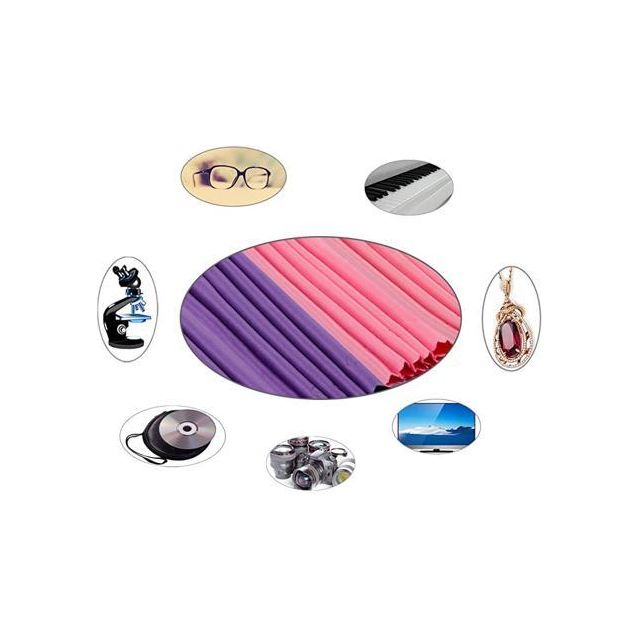 20-Pack Microfiber Cleaning Cloths for Smart Phone, Laptop, Tablets, Lenses, LCD Monitor, TV, Camera, Eyeglasses, Optics Etc (Purple + Pink) Moorescarts
