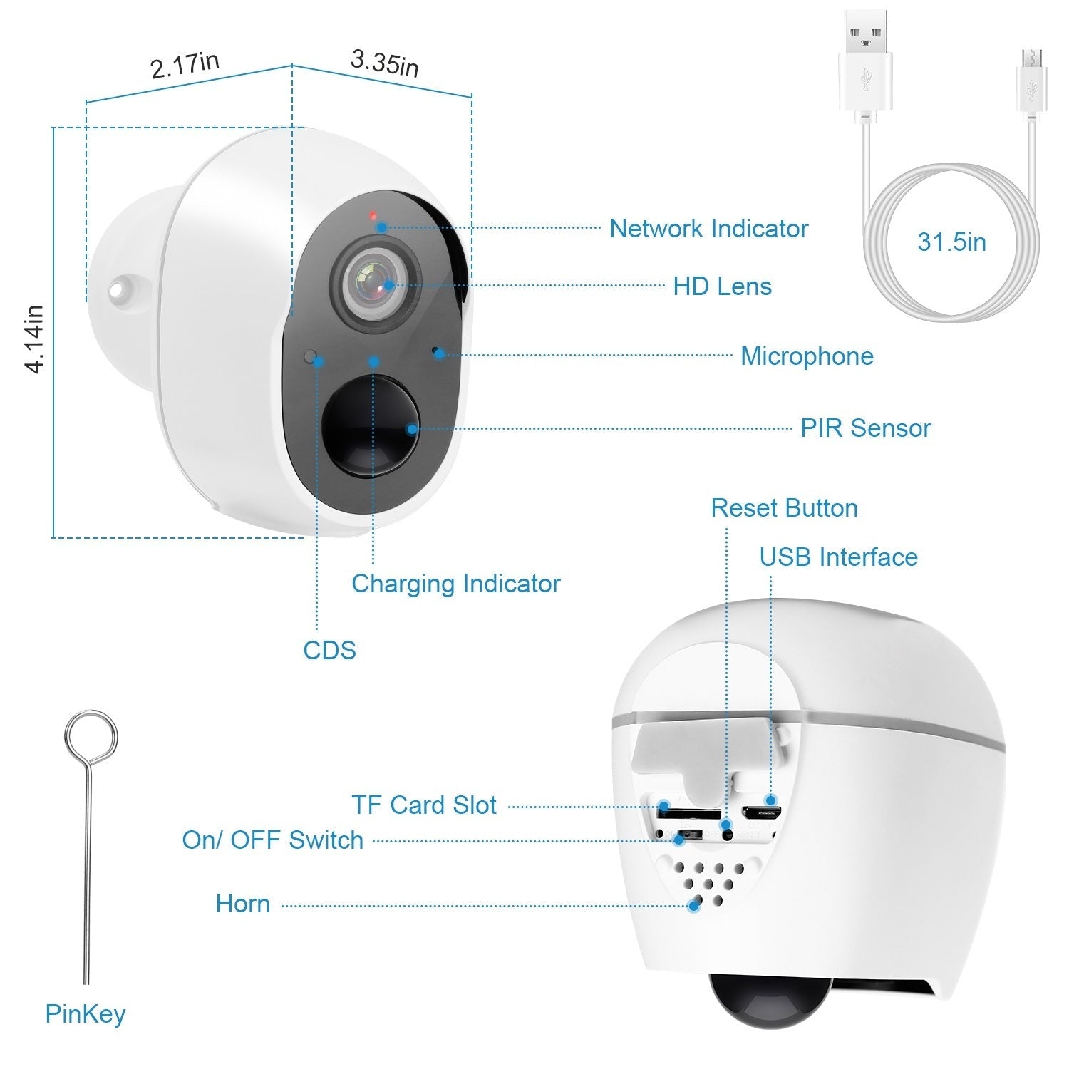 1080P FHD WiFi IP Camera Two-Way Audio Security Surveillance Camera IP65 Waterproof Network Camcorder Moorescarts