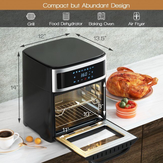 13.7 Quart(13L) Air Oven with Touch Screen and 8 Presets Moorescarts