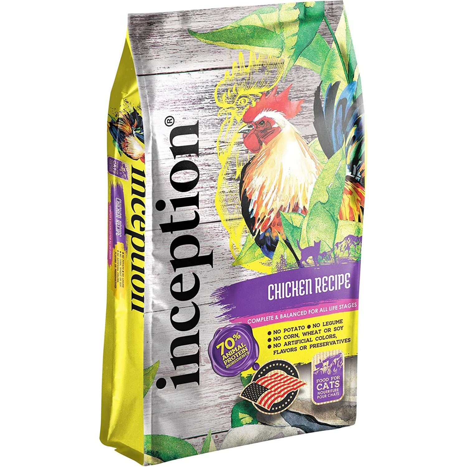 Inception® Dry Cat Food Chicken Recipe – Complete and Balanced Cat Food – Meat First Legume Free Dry Cat Food – 4 Lb. Bag