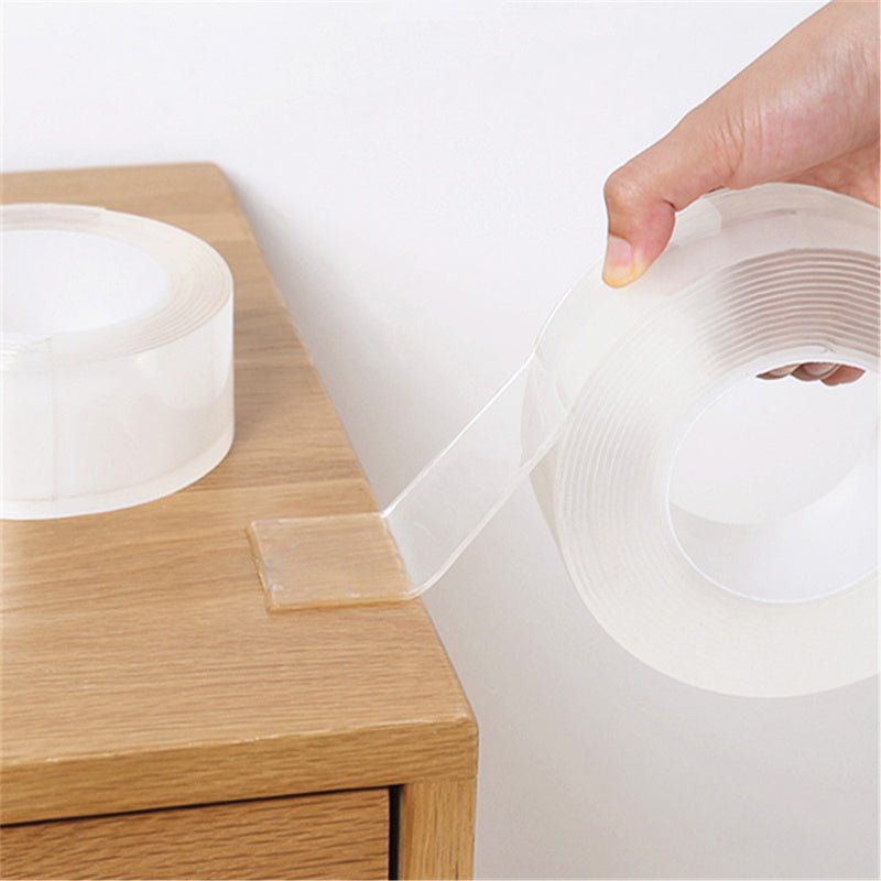 1M/2M/3M/5M Double-sided Nano Tape Double Sided Tape Transparent NoTrace Reusable Waterproof Adhesive Tape Cleanable Moorescarts