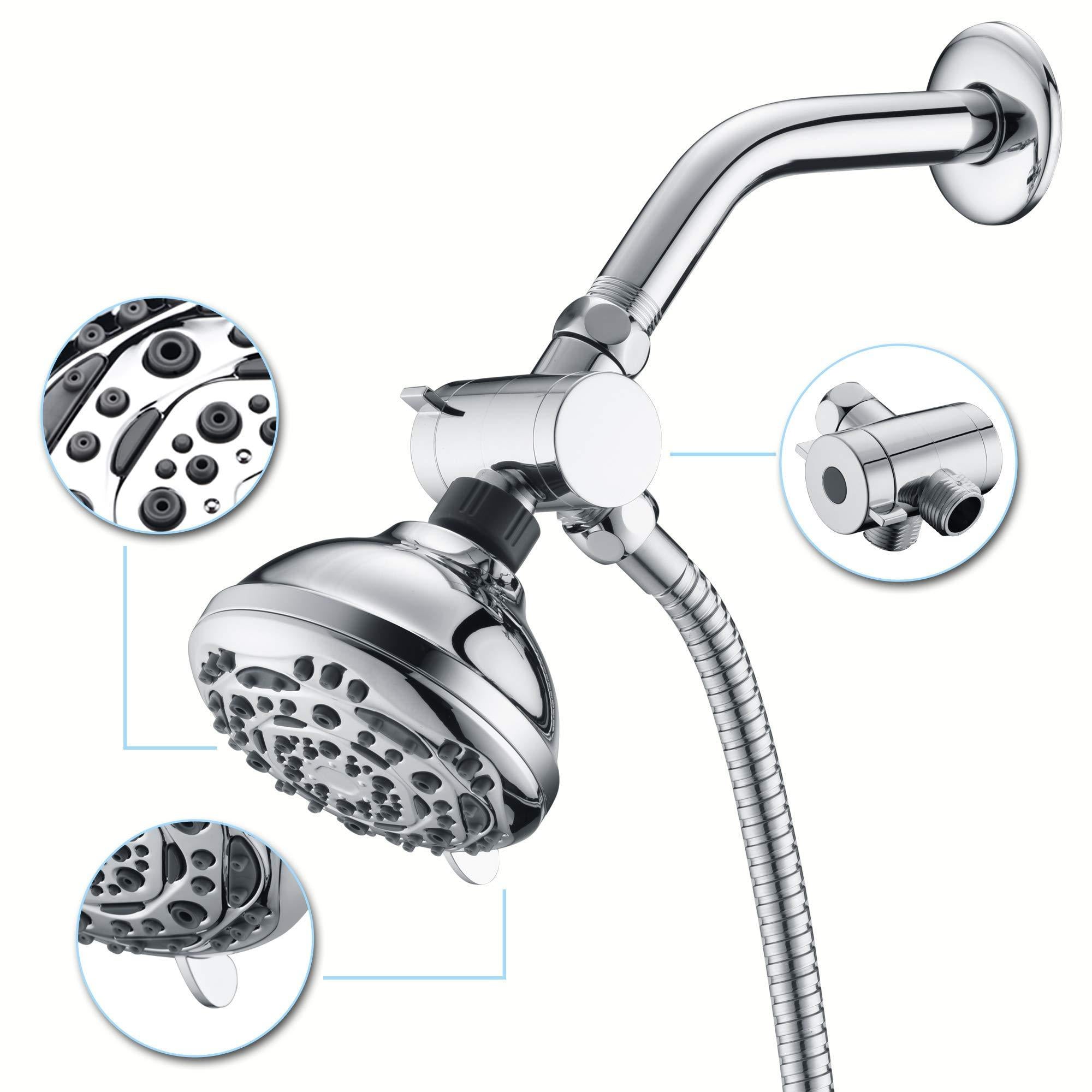 2 in 1 Shower Head Systemwith 7 Spray Setting Moorescarts