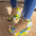 Women's Stylish Floral Wedge Sandals - Open Toe Platform Ankle Strap Footwear