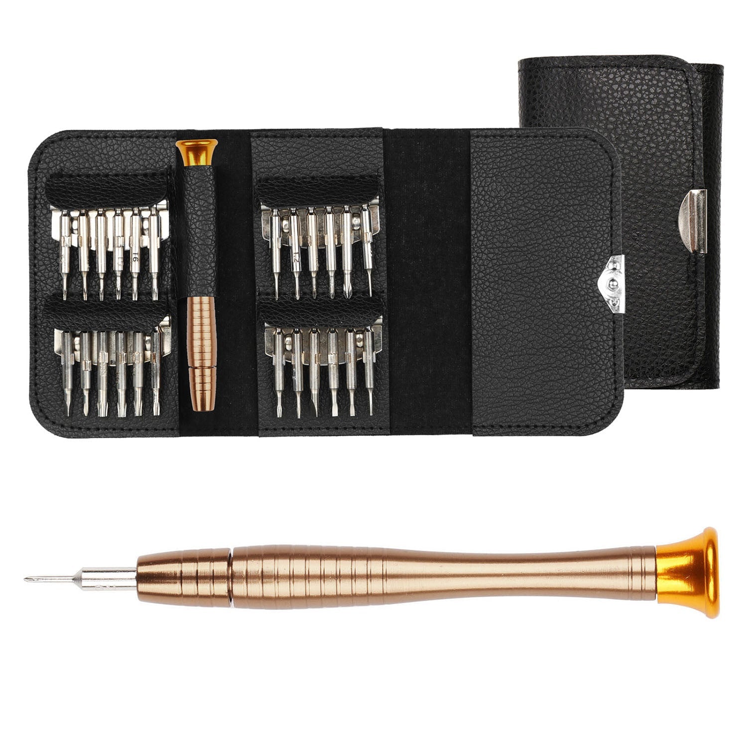 25 in 1 Multipurpose Precision Screwdriver Wallet Kit Repair Tools Moorescarts