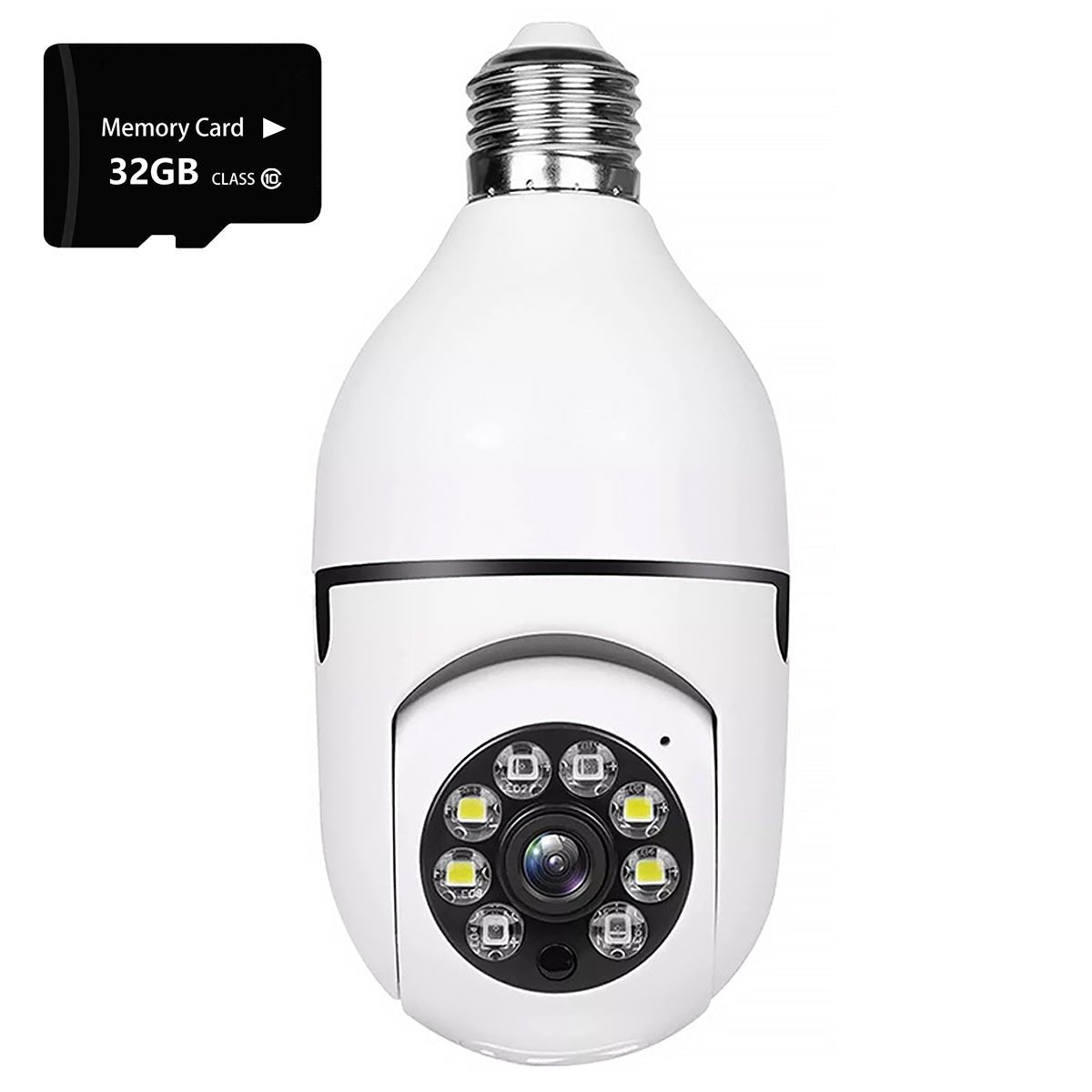 360 Bulb Surveillance Camera LED Light Bulb Socket 360° 2.4G WiFi Security Protection 1080P Spotlight Automatic Human Tracking Moorescarts