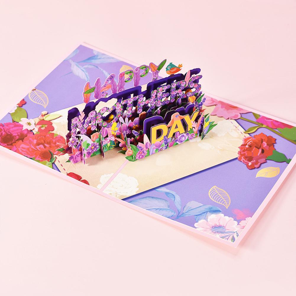 3D Pop Up Mothers Day Cards Gifts Floral Bouquet Greeting Cards Flowers for Mom Wife Birthday Sympathy Get Well Moorescarts