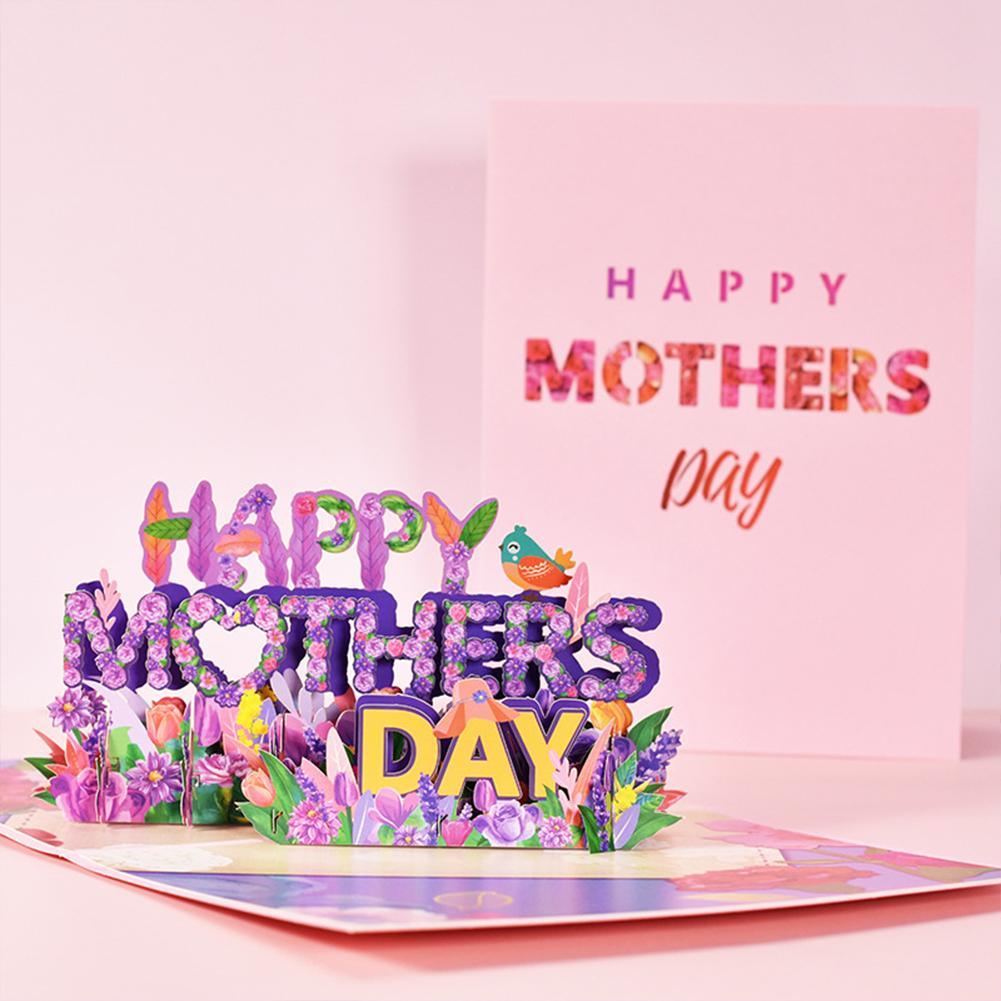 3D Pop Up Mothers Day Cards Gifts Floral Bouquet Greeting Cards Flowers for Mom Wife Birthday Sympathy Get Well Moorescarts