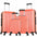 4 Piece Set Luggage Sets Suitcase ABS Hardshell Lightweight Spinner Wheels (16/20/24/28 inch) Orange - Moorescarts