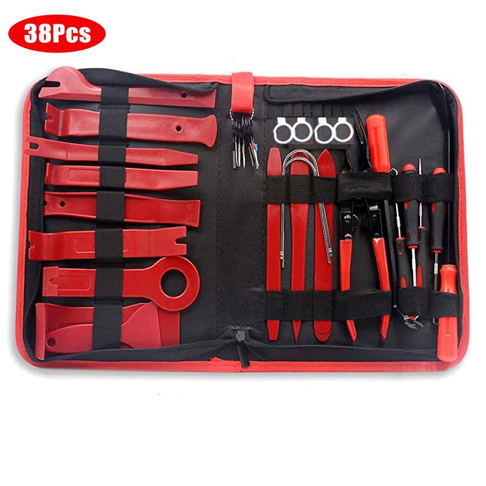 38PCS Car Trim Disassembly Tool Interior Door Clip Panel Trim Dashboard Removal Tool Modification Clips for car Moorescarts
