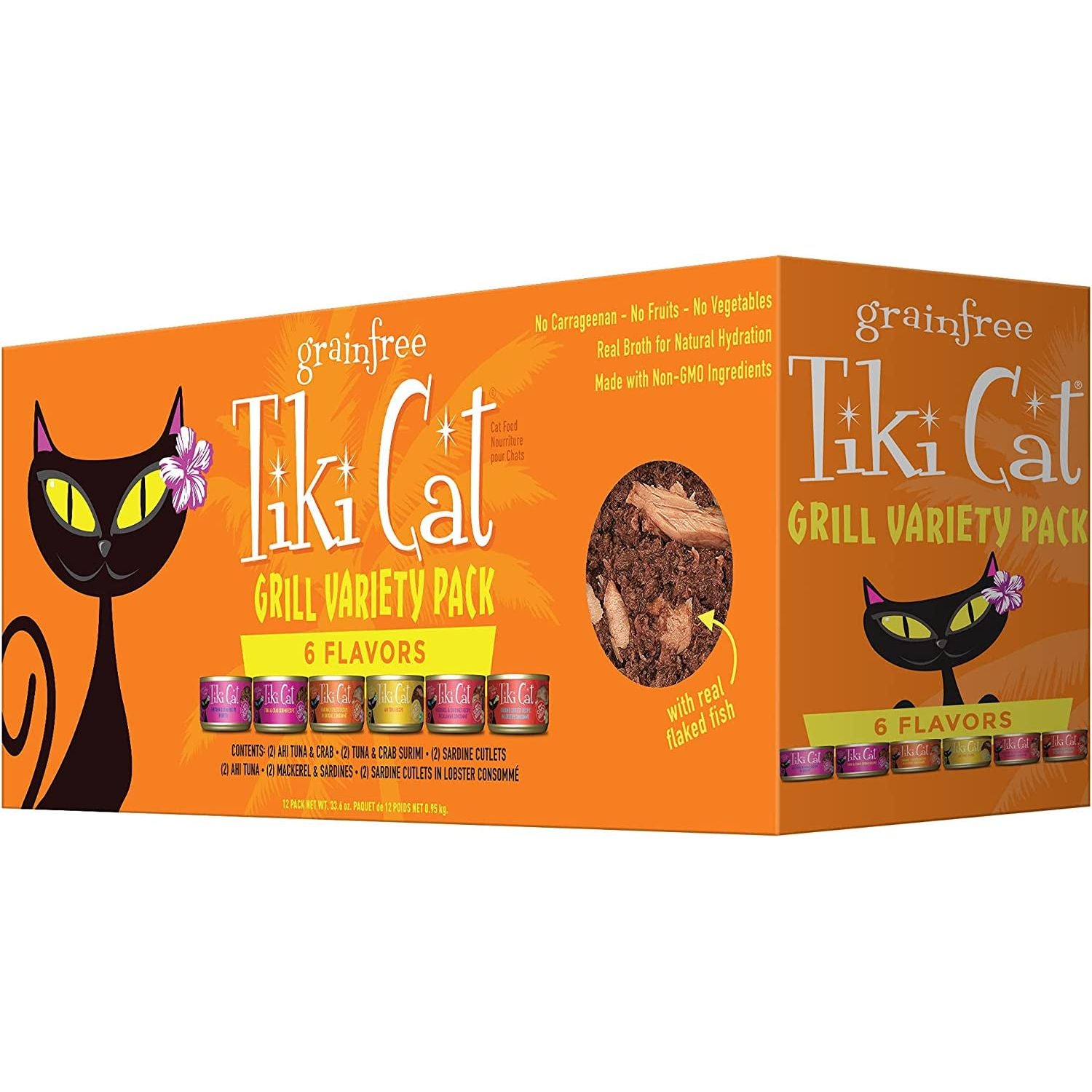 Tiki Cat Grill, Tuna & Crab Surimi, High-Protein and 100% Non-Gmo Ingredients, Wet Whole Foods Cat Food for All Life Stages, 2.8 Oz. Cans (Case of 12)