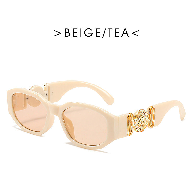 Fashion Small Square Sunglasses Women Retro Shades UV400 Black Brown Ocean Gradient Lens Men Club Sun Glasses