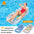 59in Inflatable Pool Float Raft w/ Headrest Armrest Cupholder Swimming Pool Lounge Air Mat Chair