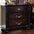 1pc Nightstand Only Traditional Dark Walnut Solid wood 3-Drawers Ball Bearing Metal Glides Antique Brass Handles w/ Acrylic Accent Bedroom Furniture Moorescarts