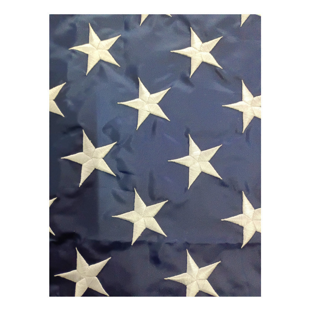3x5 FT 210D Polyester American Flag;  Embroidered Stars;  Sewn Stripes;  Brass Grommets US Flag Outdoor USA Flags Moorescarts