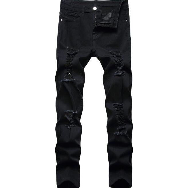 Men's Slim Fit Ripped Distressed Stretch Jeans Pants