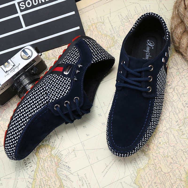 New fashion Men Flats Light Breathable Shoes Shallow Casual Shoes Men Loafers Moccasins Man Sneakers Peas Zapatos Hombre Shoes