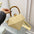 New Handbags For Women Bamboo Handle Shoulder Bags Acrylic Girls Messenger Evening Bag Fashion Diamond Shape Ladies Box Bags