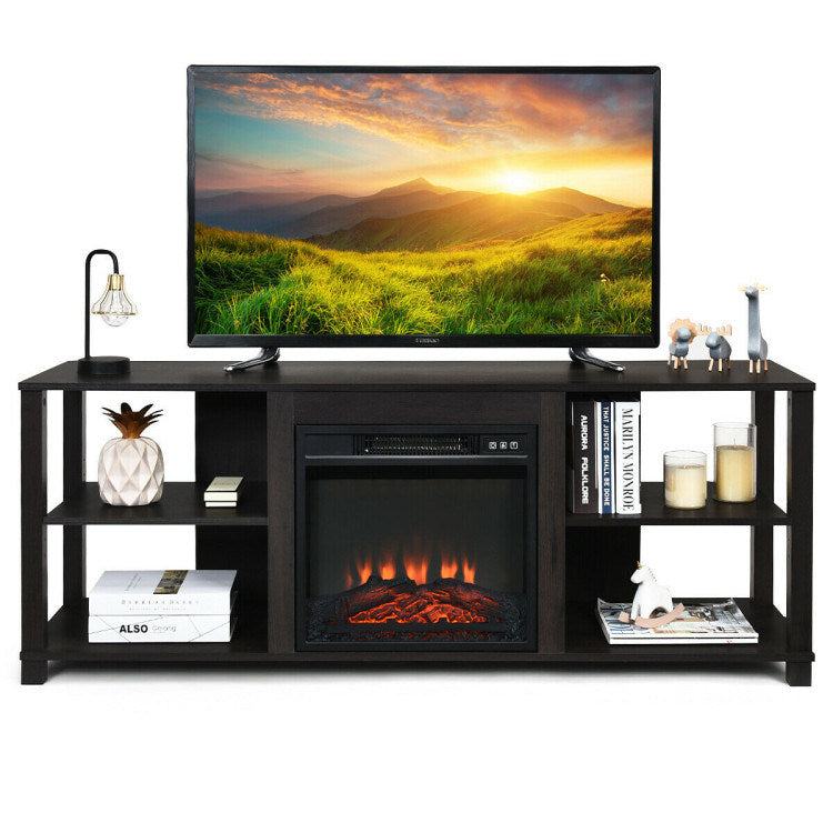 2-Tier TV Storage Cabinet Console with Adjustable Shelves Moorescarts