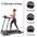 Folding Treadmill for Home with Desk - 2.5HP Compact Electric Treadmill for Running and Walking Foldable Portable Running Machine for Small Spaces Workout; 265LBS Weight Capacity