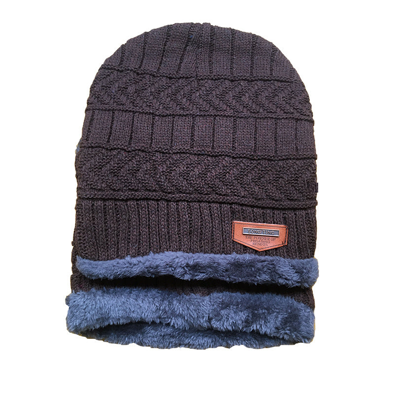 Coral Fleece Scarf Winter Hat Soft Men's Beanie шапка мужская Warm Hat gorras hombre Knitted Double Layer Cap touca masculina
