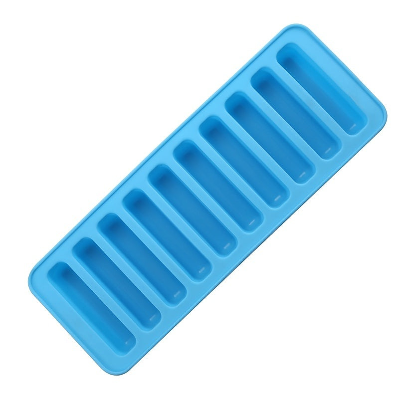 Finger Biscuit Ice Cube Mold 10 Consecutive Rectangular Chocolate Bars Cake Baking Ice Cube Tool