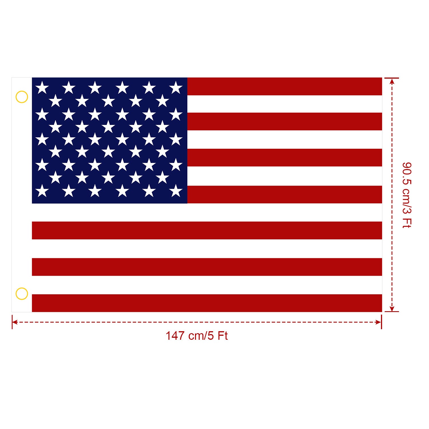 4 Pcs 3 x 5 Ft American US Flags Vivid Color and UV Fade Resistant Canvas Header Double Stitched Moorescarts