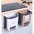 Kitchen Trash Can Plastic Collapsible, Wall Mounted for Cabinet Door Hanging Garbage Bin