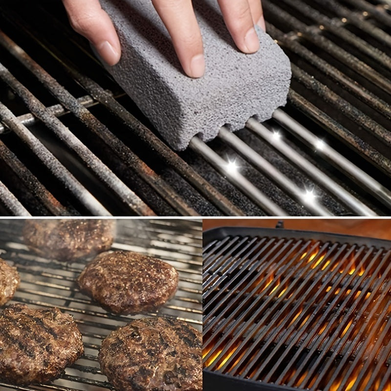 3pcs Ecological Grill Griddle Cleaning Brick Block; De-Scaling Cleaning Stone; For Removing Stains BBQ Racks Flat Top Cookers; Household Cleaning Pot Brush Moorescarts