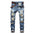 Men's Jeans Ripped Slim Straight Fit Biker Jeans With Zipper Deco