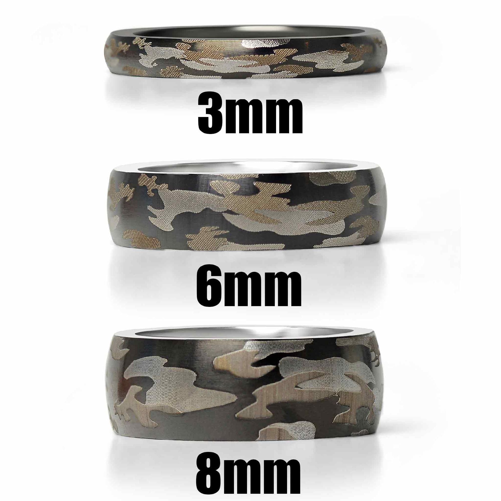 Camouflage Stainless Steel Blank Ring / CFR7017