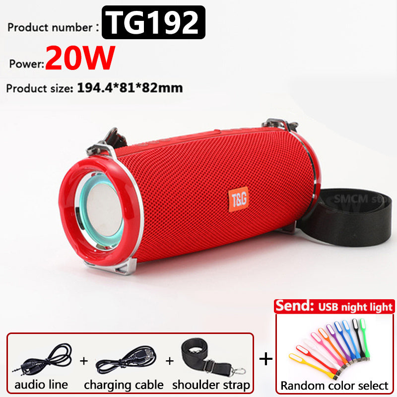 50W High Power TG187 Bluetooth Speaker Waterproof Portable Column For PC Computer Speakers Subwoofer Boom Box Music Center FM TF