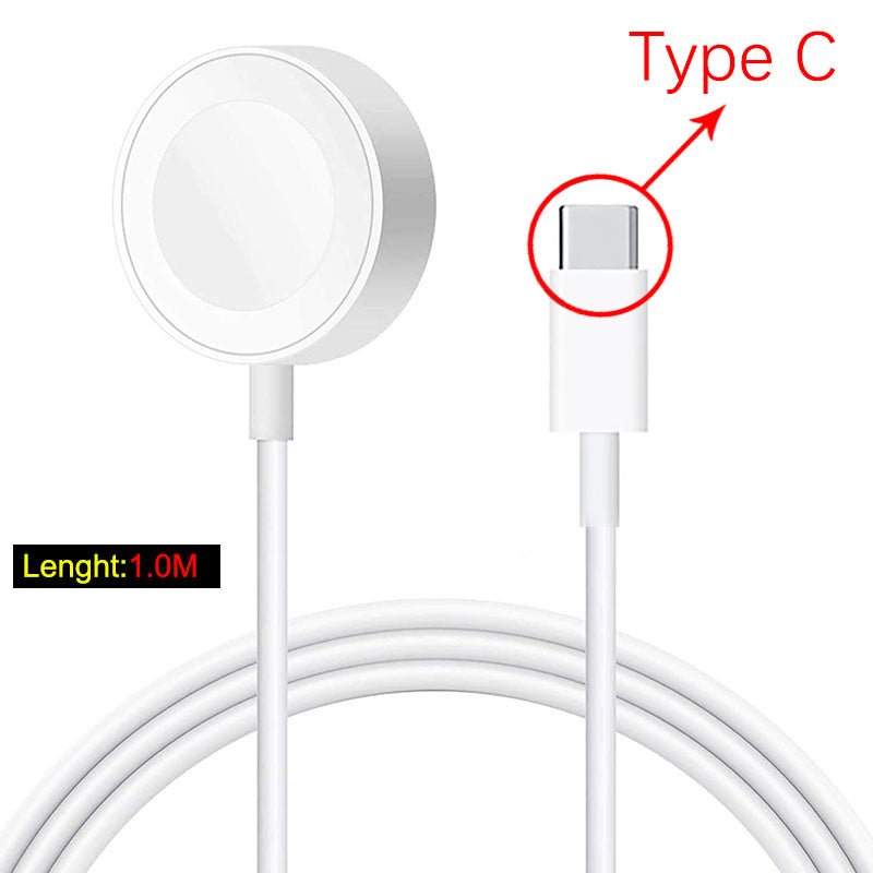 USB C Portable Wireless Charger for IWatch 7 6 SE 5 4 Charging Dock Station USB Cable for Apple Watch Series 7 6 5 4 3 Type C - Moorescarts